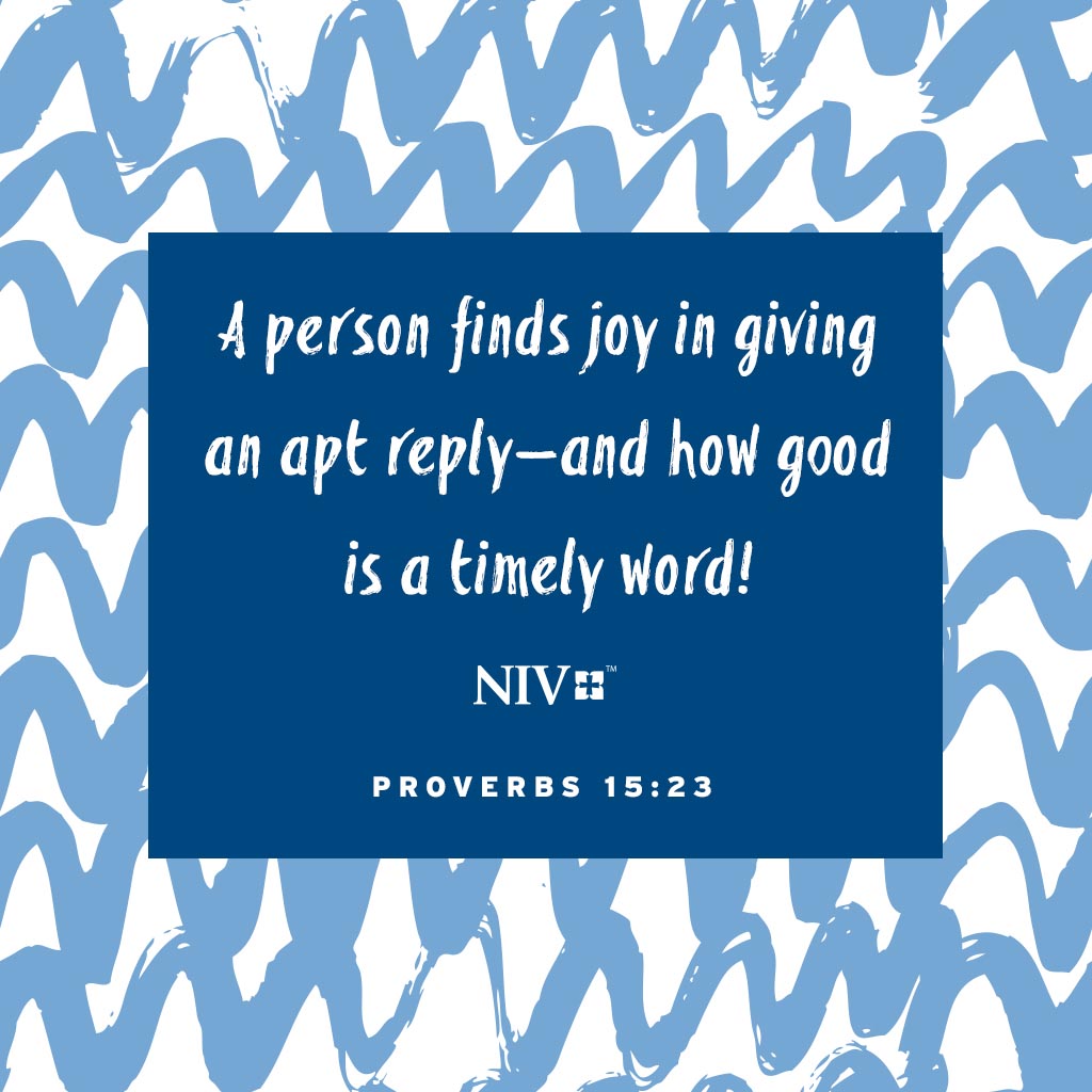 Verse of the Day: Proverbs 15:23 